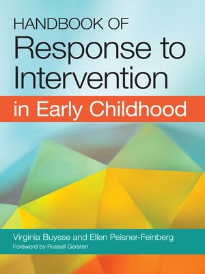 cover image of Handbook of Response to Intervention in Early Childhood